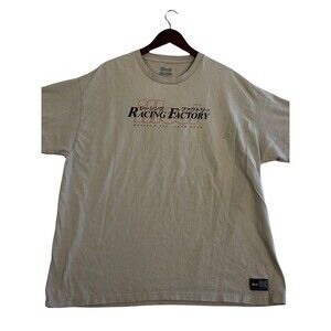 Illest Racing Factory T Shirt Mens XXL Beige JDM Tuner Car Graphic Tee